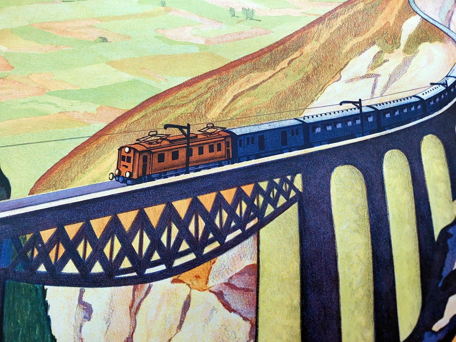 Foto & Immagini: Original Werbeplakat der Lötschbergbahn (BLS) – Usato da Schönenwerd venduto da Steidi 2