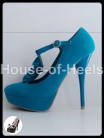 Escarpins Mary-Jane Ideal 37 talon 13cm plateau 3cm velours