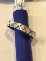 Ring 925 silber matt/poliert Muster geschliffen Grösse 23