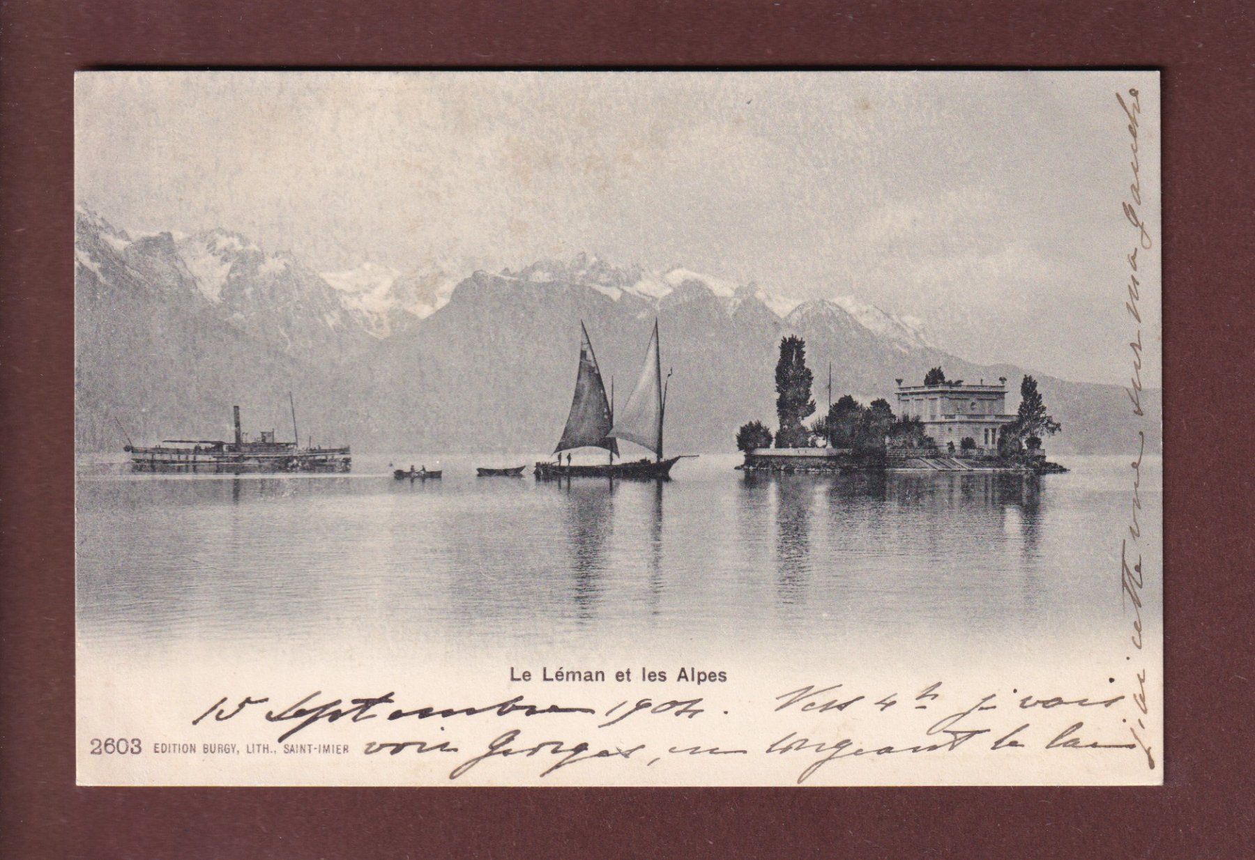 Cartoline postali: Clarens - ÎLE DE SALAGNON – Usato da Pully venduto da nicecards