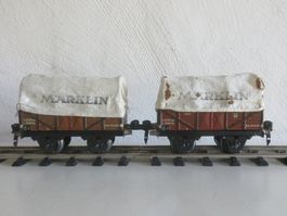 Märklin Spur 0: Set mit 2 Planewagen, 1663, WS, ohne OVP