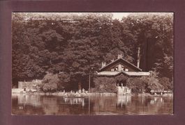 LAUSANNE - Restaurant et lac de Sauvabelin - 1921 // pli //