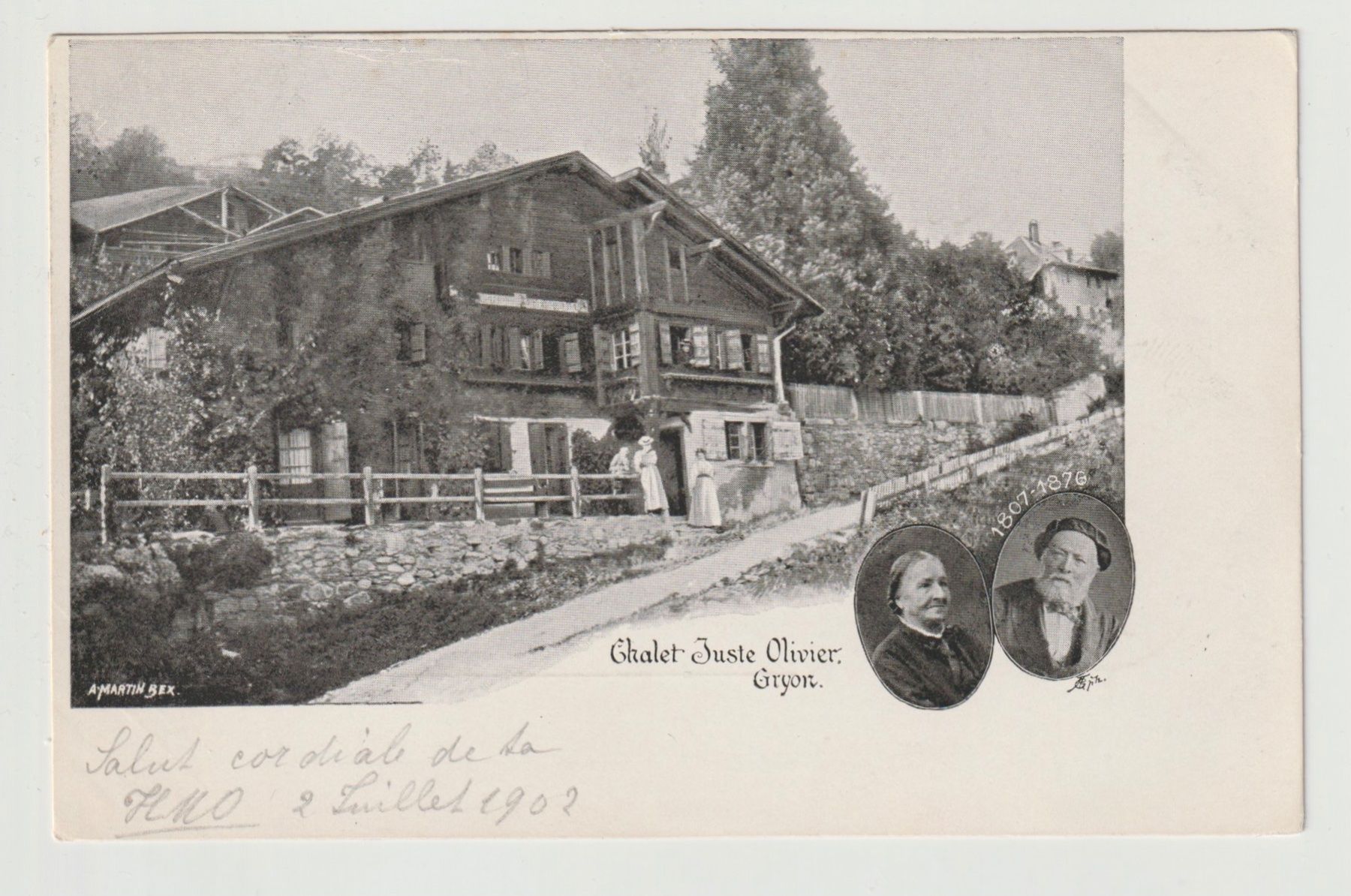 Cartoline postali: Chalet Juste Olivier Gryon – Usato da Lausanne venduto da PL22neufx