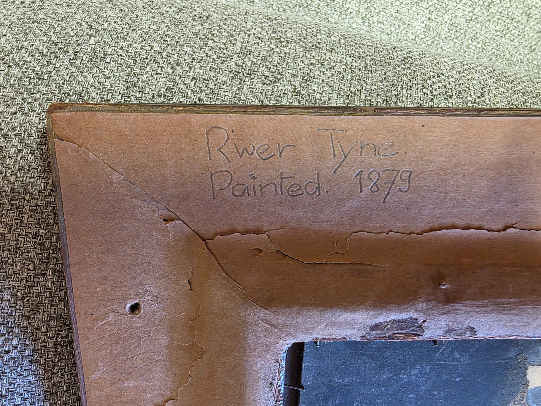 Dipinti: antikes Gemälde signiert - River Tyne 1879 – Usato da Walterswil BE venduto da Lonitti 7