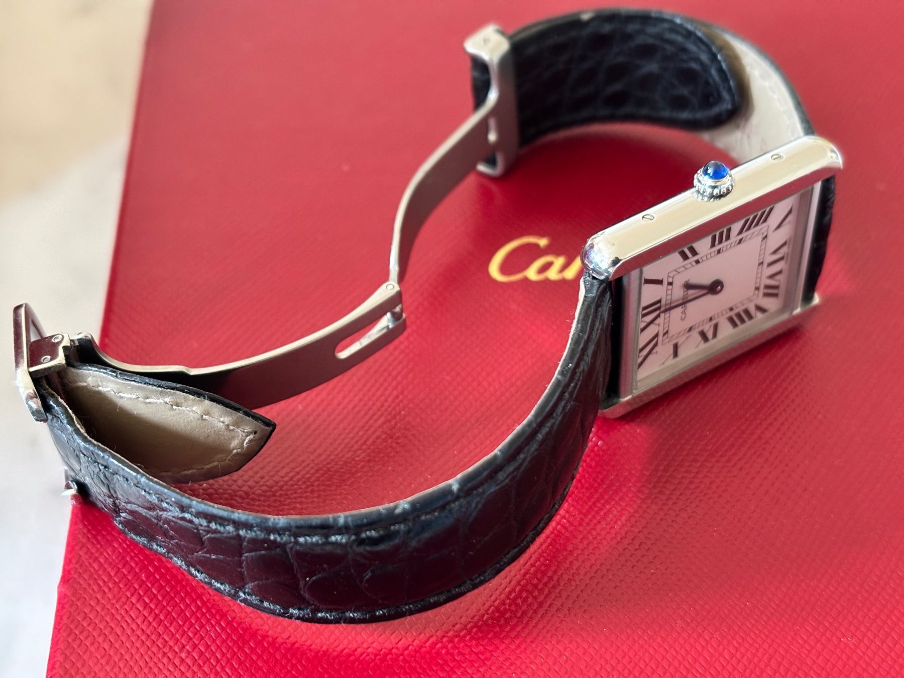 Cartier Orologi: Cartier Tank Solo L "Full set" – Usato da Fribourg venduto da labonafair8b 3