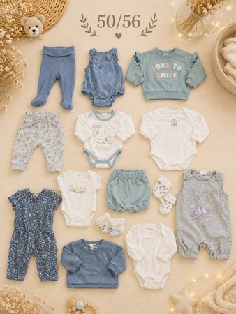 Babykleidung Set blau 50/56 Top Zustand