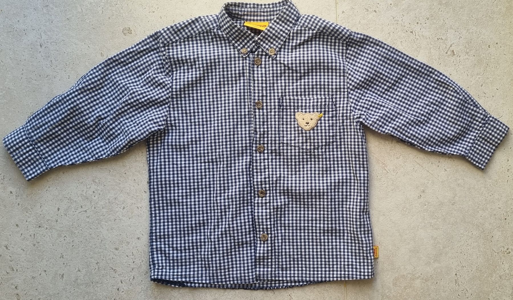 Steiff Camicie, T-shirt & Polo: STEIFF Hemd blau/weiss kariert Gr. 98/104 – Usato da Champlan venduto da acr_kkd5 1