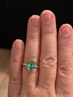 Jolie très bague 52 sertie d‘une jolie  topaze liquidation