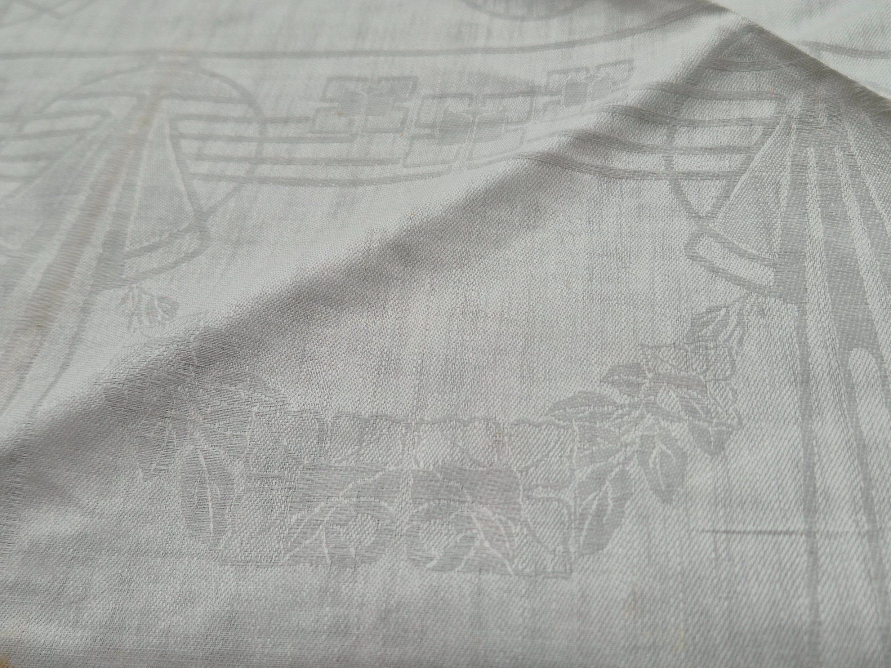 Altra biancheria da tavola: Art Deko Damast Tischtuch mit Monogramm "AB" – Nuovo (secondo la descrizione) da Bern venduto da aronari 4