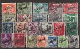 Off99 - Lot timbres "Officiel" obl.