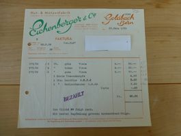 Goldbach/ Bern, Eichenberger & Cie, Hutfabrik 1939
