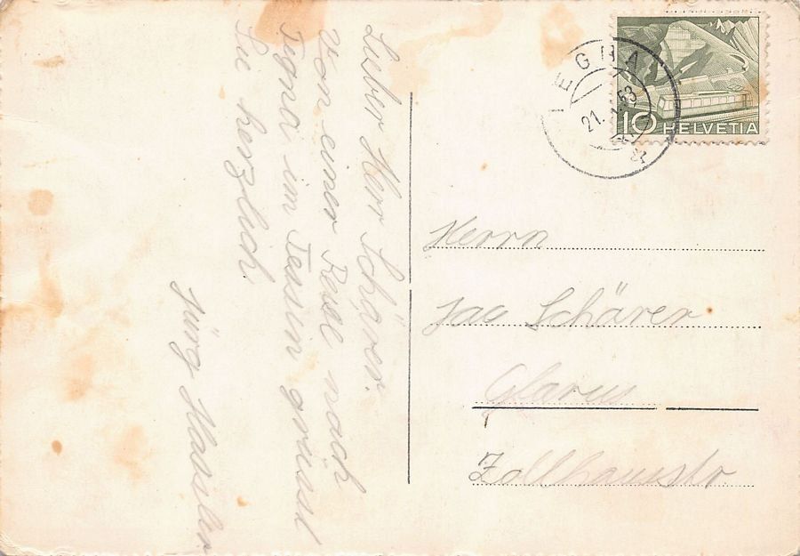 Cartoline postali: Pontegrolla, Pedemonte, Tegna, circolata 1953 – Usato da Frauenfeld venduto da POML 1