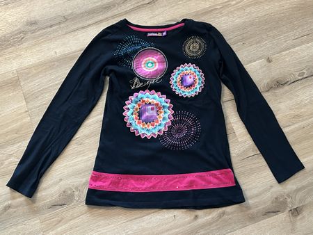 Desigual Langarmshirt Grösse 164 schwarz bunt, sehr guter Zu