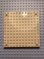 Lego Platte 12x12 mit Pin , mit 3 stiftlöchern (47976) tan