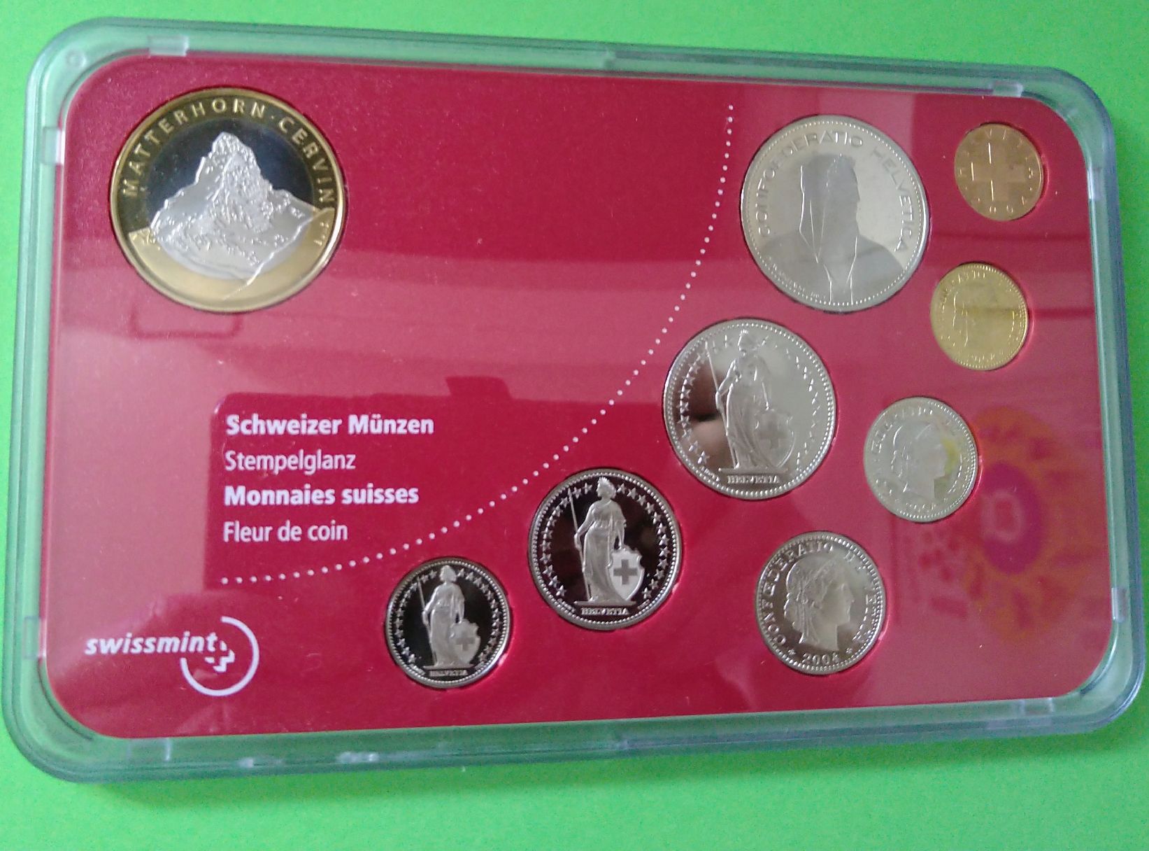 Alle Münzen: Schweizer Münzen-Set 2004 Matterhorn, Stempelglanz – Gebraucht aus Wangen b. Olten von ErikaK06 6