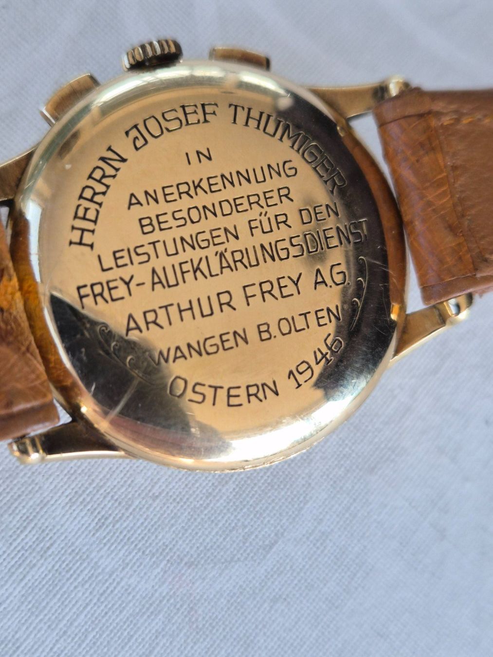 Lemania Uhren: Lemania Chronograph, 18K, von 1945 – Gebraucht aus Chabrey von Horology 2