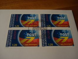 Liechtenstein 2003, Post FL, FDC Einzel + 4erblock