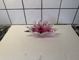 Murano-Glas-Schale pink Sternform 16cm, guter Zustand