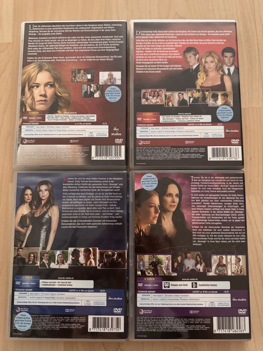 Tutti i DVDs: Revenge DVD Staffel 1-4 – Usato da Glattpark(Opfikon) venduto da LivS 1