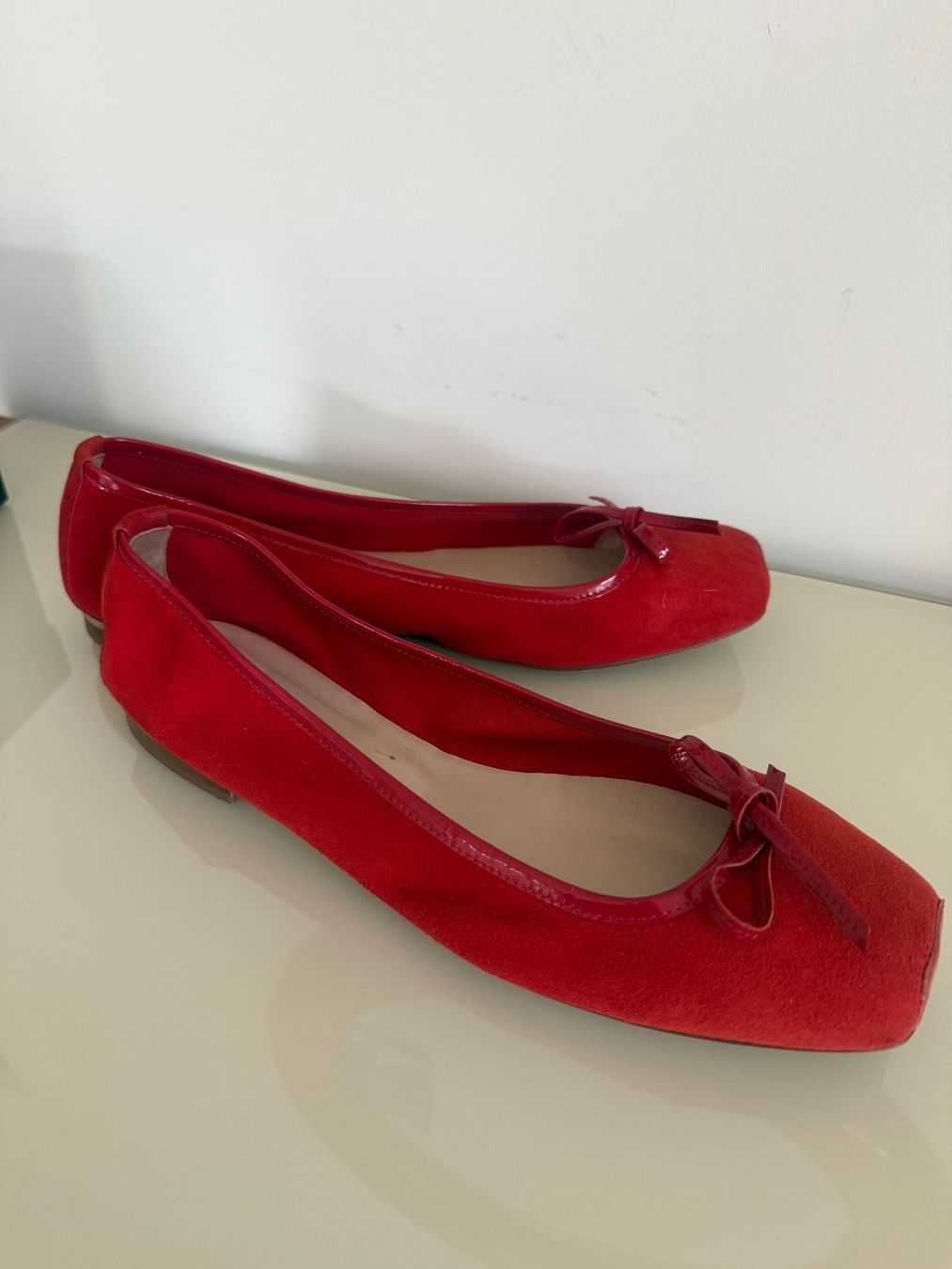 Scarpe da donna: BALLERINAS ROT LEDER GR.40 – Usato da Steg im Tösstal venduto da goldlionfree 4