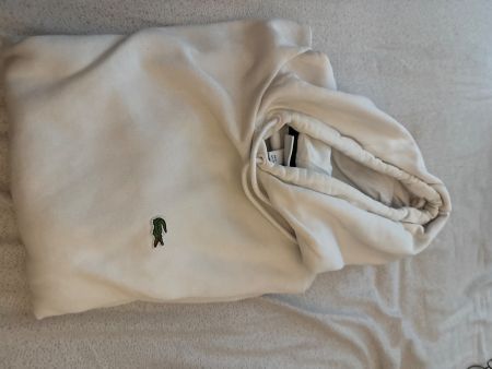 Lacoste Kapuzenpullover Gr. M weiss
