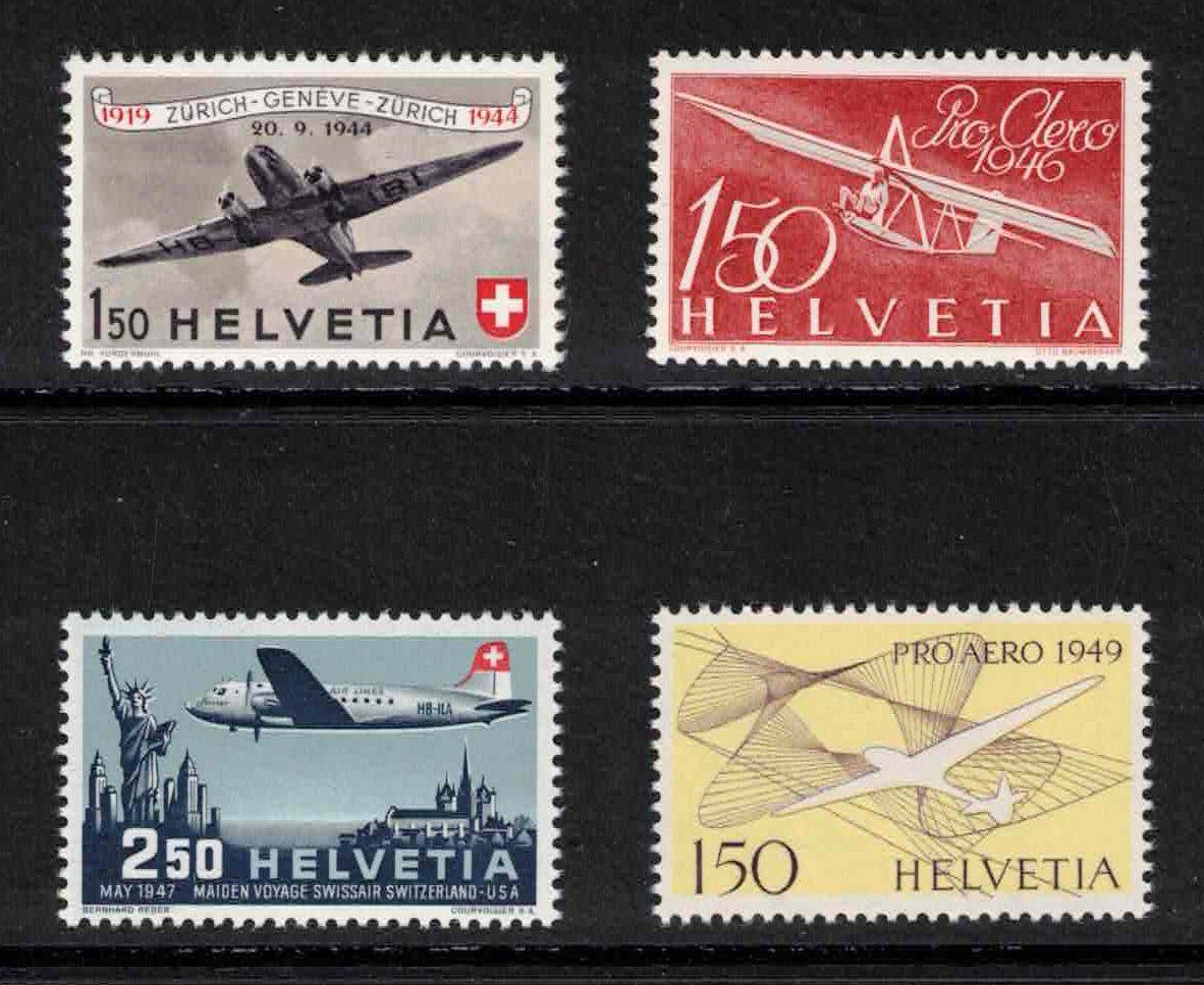 Tous les timbres: Flugpost Pro Aero 40er-Jahre ** postfrisch, Kat. 155.- – Neuf (Voir description) à Nuglar par Stamp88