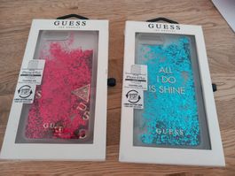 GUESS iPhone 8 Plus Hülle flüssig Glitter