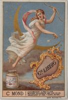 Litho, Liebig, Werbung, Astrologie, Mond, Engel, Jugendstil