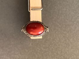 JUGENDSTIL Koralle Korallen Ring Rg56 feinst imposant EDEL