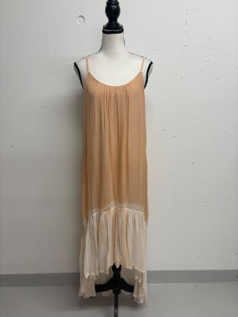 Gypsy Maxikleid aus Viskose Gr. S Batik rosa Kleid