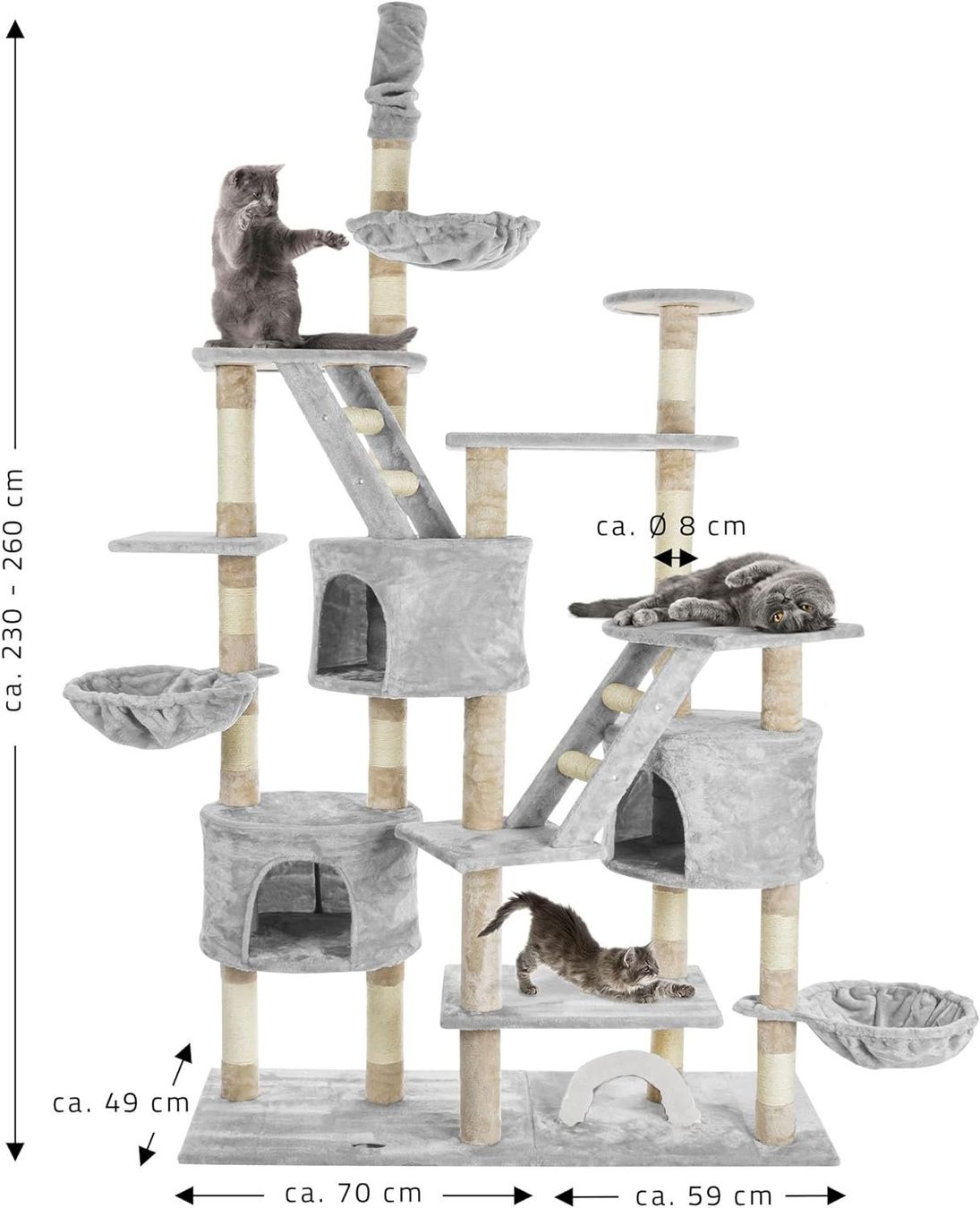Arbres à chats: Kratzbaum deckenhoch bis 260cm / 20kg – Neuf avec emballage d'origine à Bottighofen par zaap 7