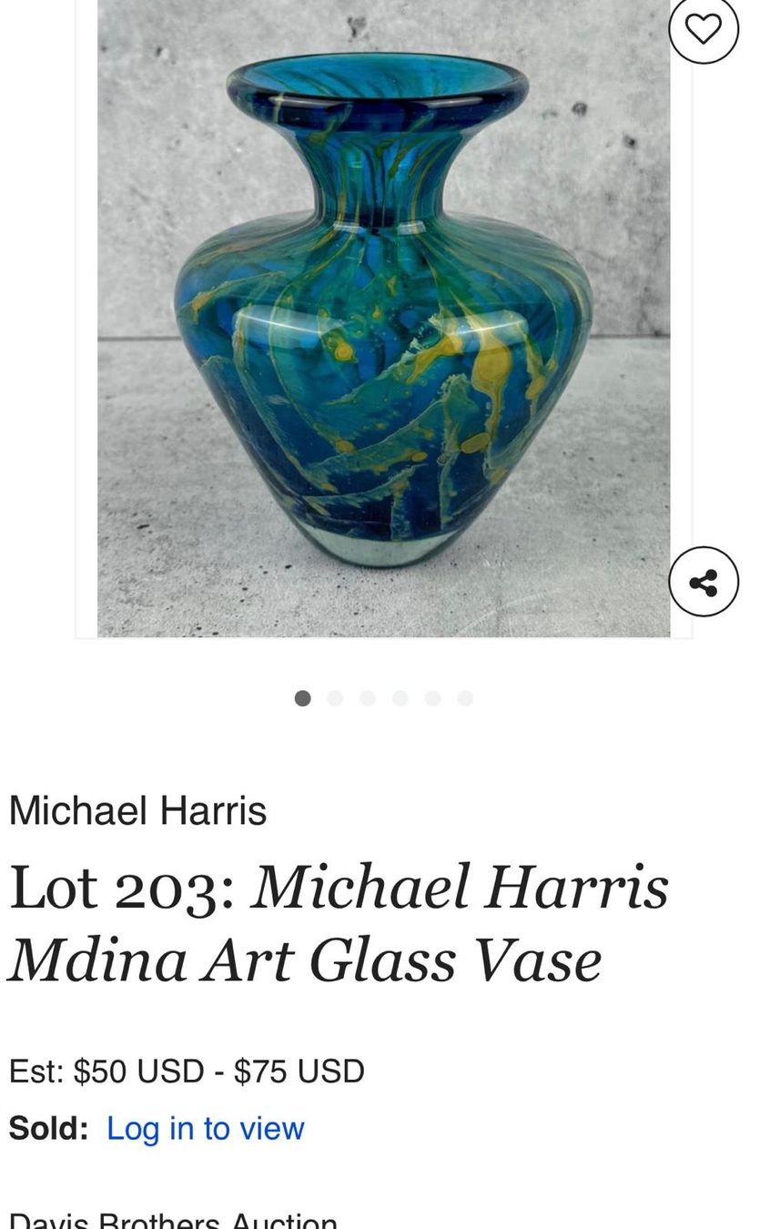 Vasi & Recipienti: Mdina Vase von Michael Harris Malta – Usato da Männedorf venduto da Maru83 5