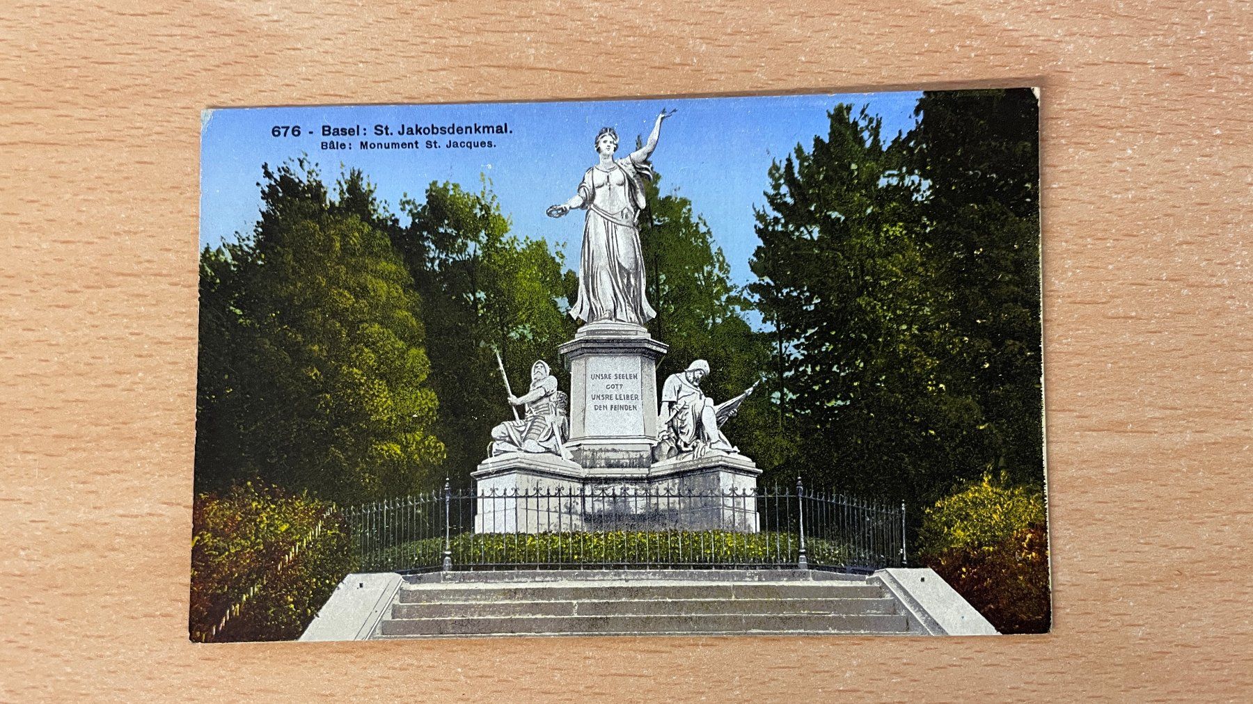 Cartes postales: Ansichtskarte Basel St. Jakobsdenkmal 1938 – D'occasion à Glattfelden par cybermaxx