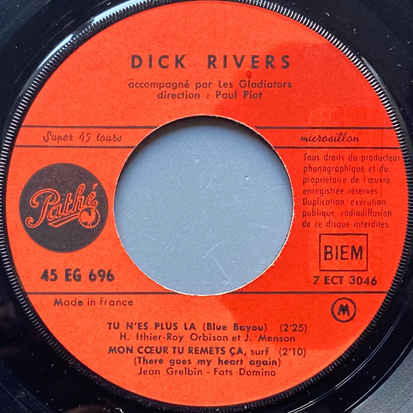 Schallplatten: DICK RIVERS - TU N'ES PLUS LA – Gebraucht aus Poliez-Pittet von Newtown-Records 2