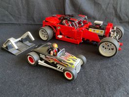 LEGO Technic 8070 Hot Rod + Playmobil Heat Racer