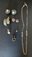 Schmuck Lot: Ohrclip, Kette, Manschettenknopf, Ohrstecker