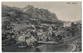 Amden, schöne Gesamtansicht, Phototypie, gelaufen 1912
