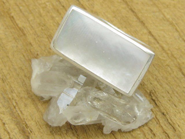 Anelli: Vintage Ring Silber 925  Perlmutt Gr. 59.5 – Usato da Ermatingen venduto da Decovin 5