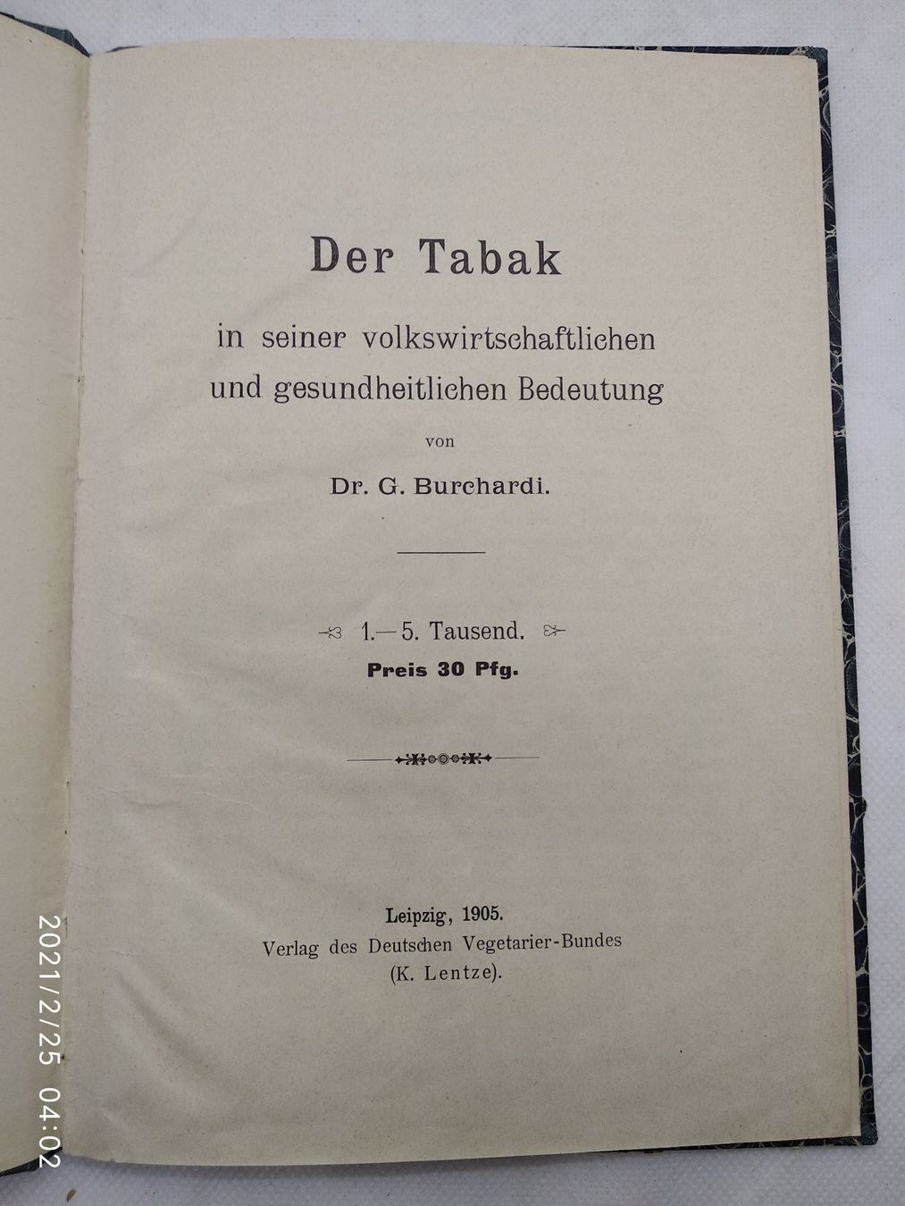 Cartoline postali: DER TABAK - 1905 – Usato da Goldach venduto da Gaip