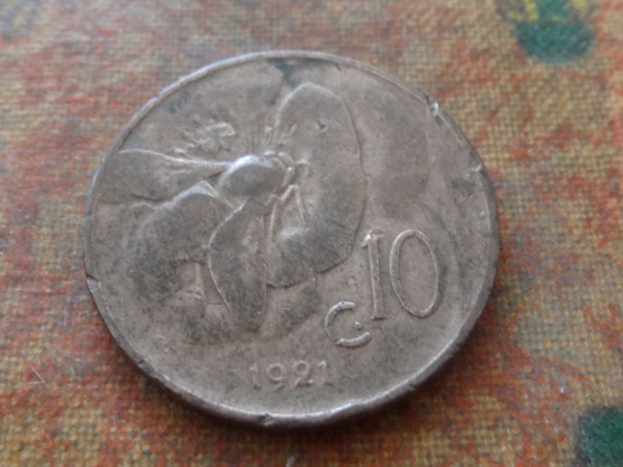 Tutti le monete: ITALIE  10  Centesimi  1921 – Usato da Romanel-sur-Lausanne venduto da Swift13