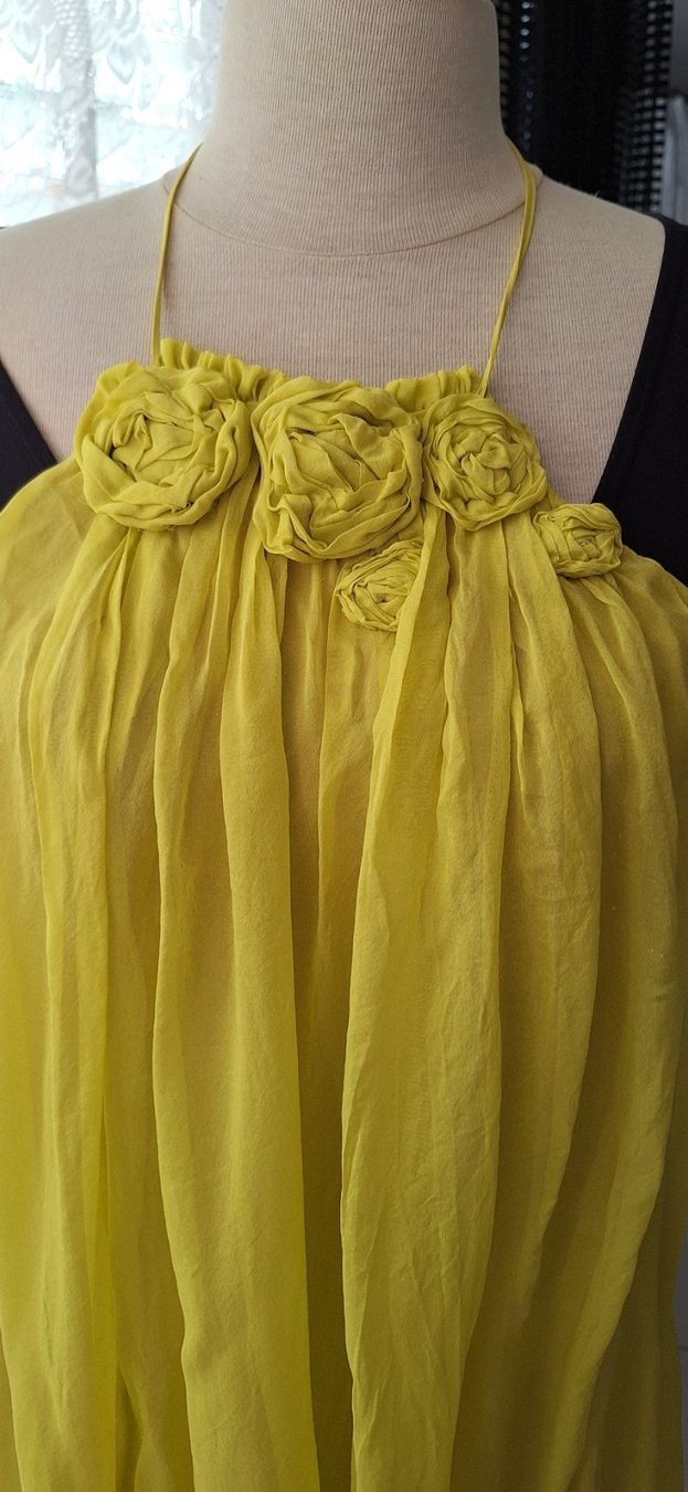 Zara Vestiti: Robe jaune en soie , taille S – Usato da St-Triphon venduto da Jldr0 3