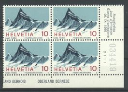 1966, Sondermarke Schweizer Alpen, ohne Falz **