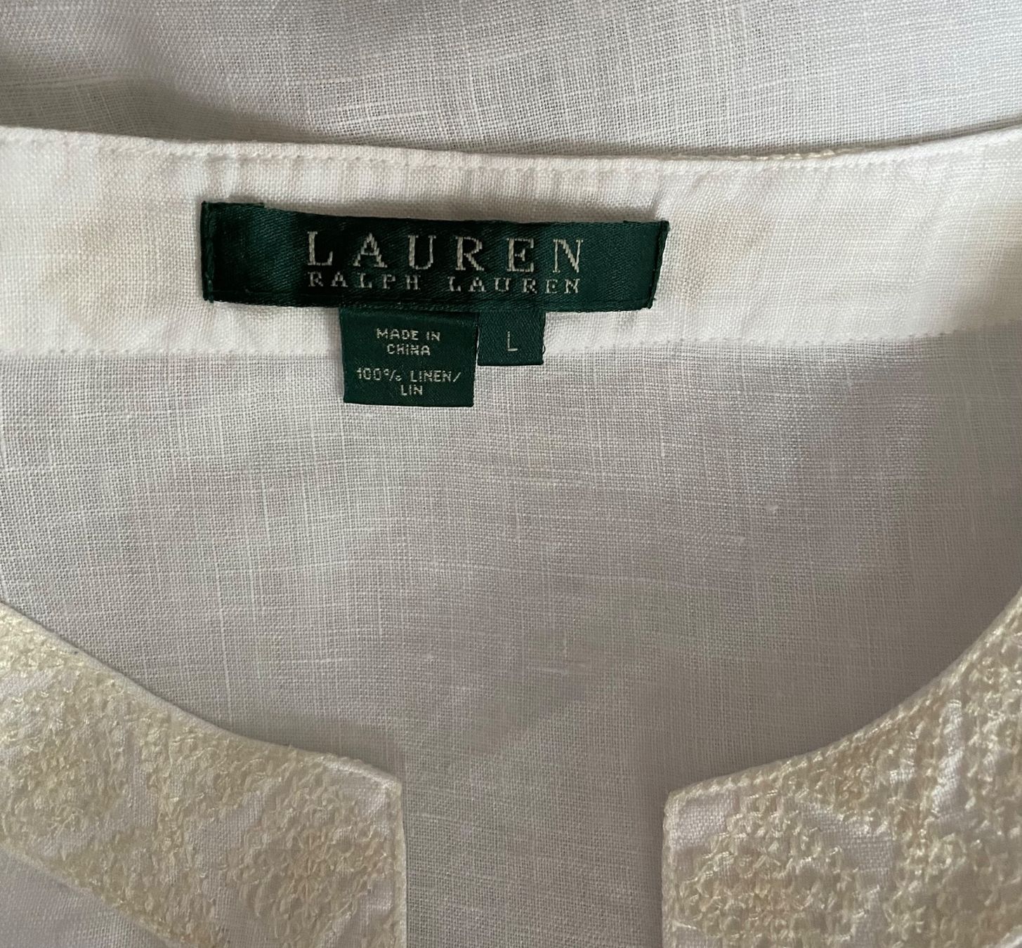 Ralph Lauren Camicette: Lauren Ralph Lauren Leinenbluse Gr.L – Usato da Oberwil BL venduto da Leni-Mischi 2