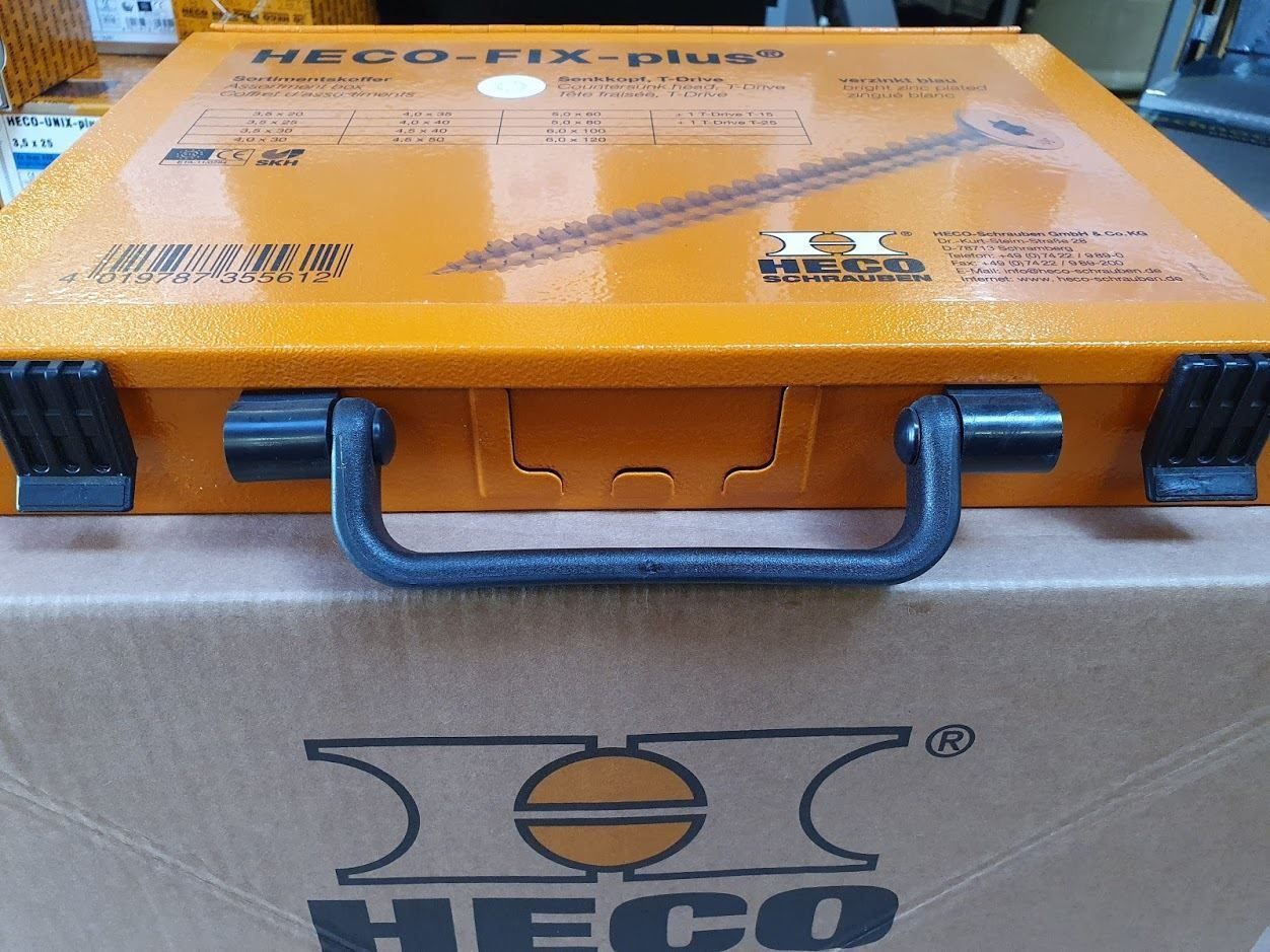 Heco Alle Werkzeuge: HECO FIX-PLUS Schrauben Sortimentskoffer T-Drive – Neu und originalverpackt aus Koppigen von Bracher_Mail-House 2