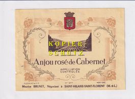 Etikette - Anjou rosé de Cabernet (Brunet) /bd