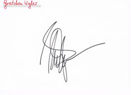 Gretchen Wyler 1932-2007 Autogramm signiert Karte 10x15cm