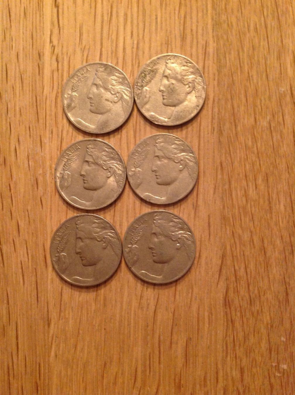 Alle Münzen: 6 pièces de 20 centimes d'Italie – Gebraucht aus Villars-sur-Glâne von Graca03 3
