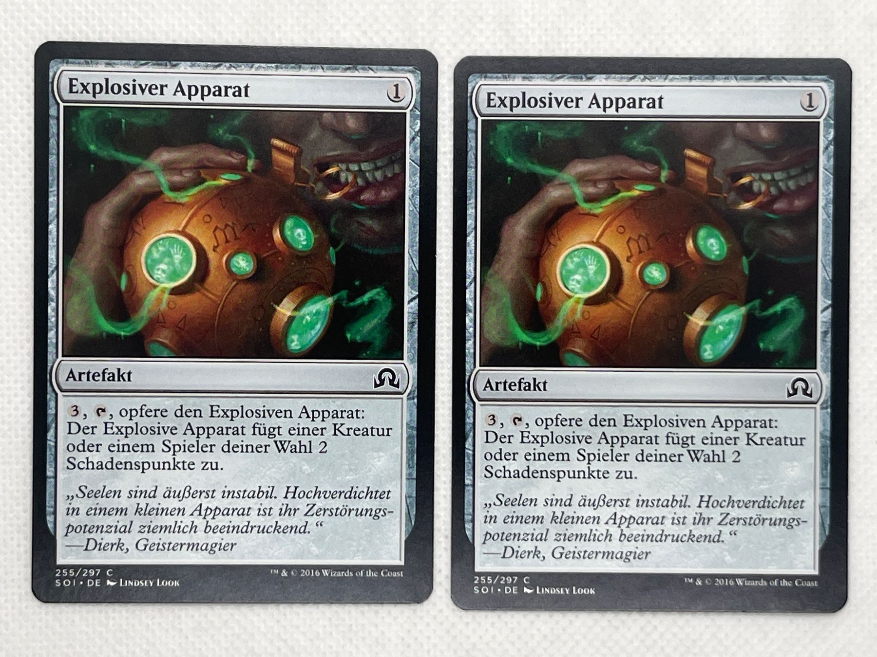 Magic The Gathering Cartes à collectionner: MTG Explosiver Apparat SOI 255 Deutsch Common 2x – D'occasion à Hinterkappelen par Kim1992