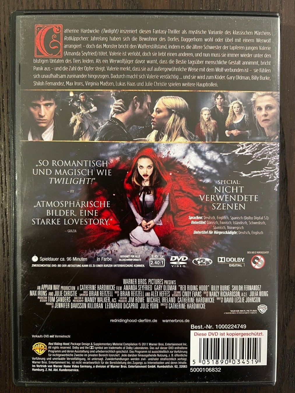 Tutti i DVDs: Red Riding Hood unter dem Wolfsmond – Usato da Zürich venduto da FilmFreunde 1