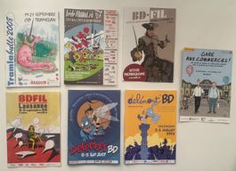 Lot de 7 Programmes & affiches de festival de BD en Suisse